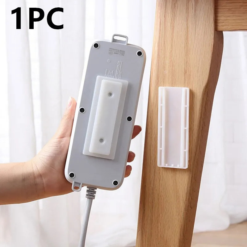 Self-Adhesive Wall-Mounted Power Strip Holder Cable Wire Organizer