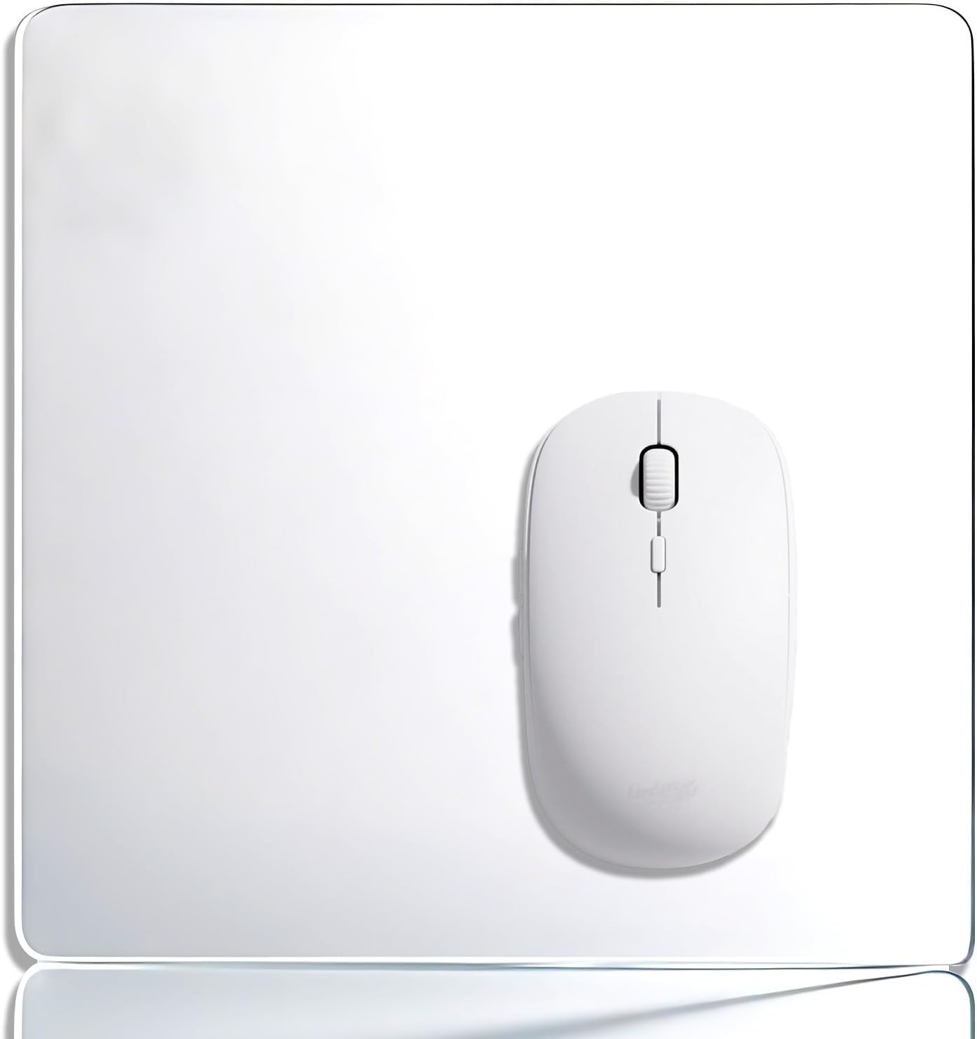 Clear Tempered Glass Gaming Mouse Pad, Ultra-Smooth Hard Desk Mat