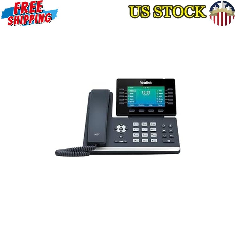 IP Phone 16 VoIP Accounts 4.3 Inch Display Bluetooth Wi-Fi USB Port PoE