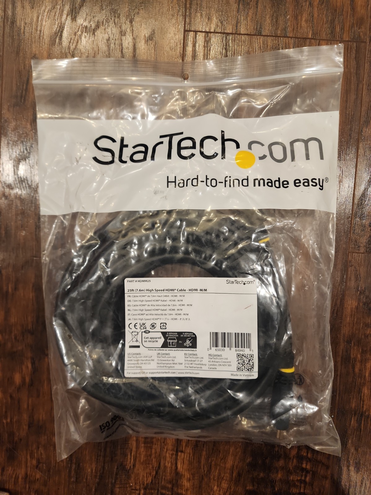 StarTech HDMM25 25ft High Speed HDMI Cable M-M Highest Quality