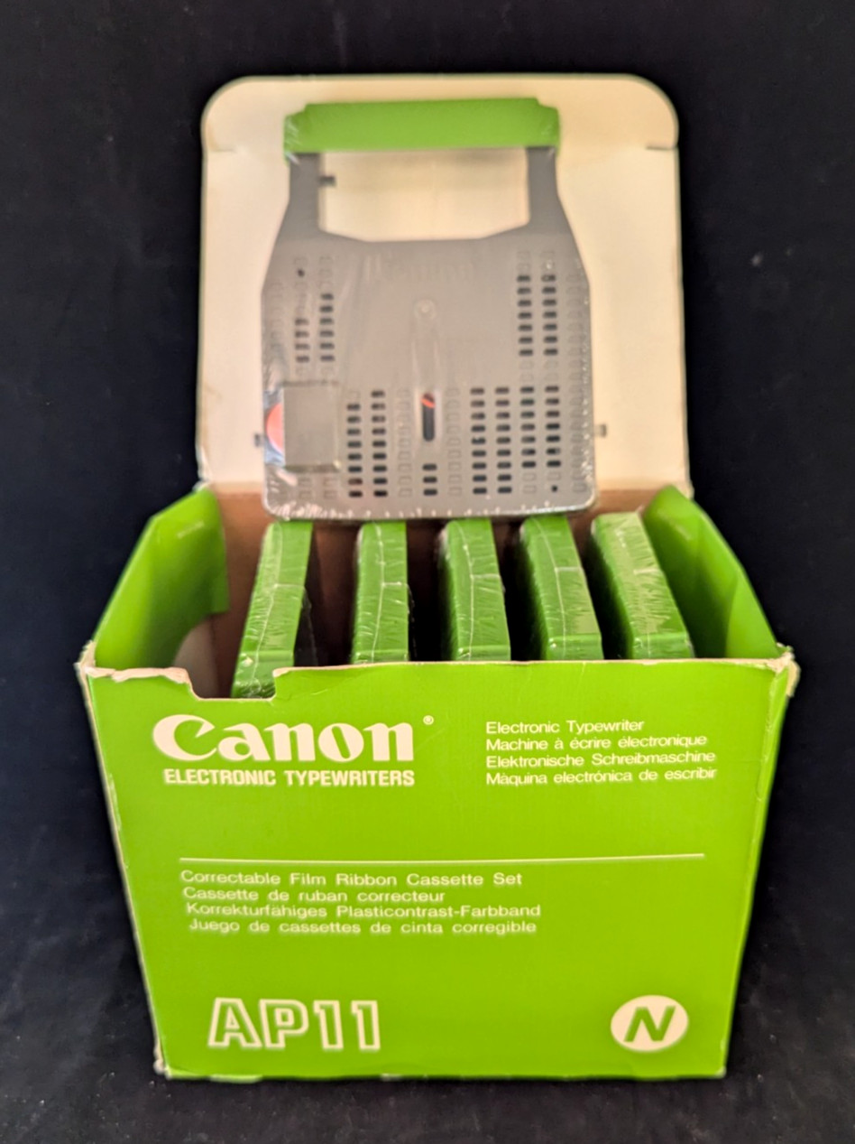 CANON AP-11 Correctable Film Ribbon Black Electronic Typewriter 6 Pack Sealed