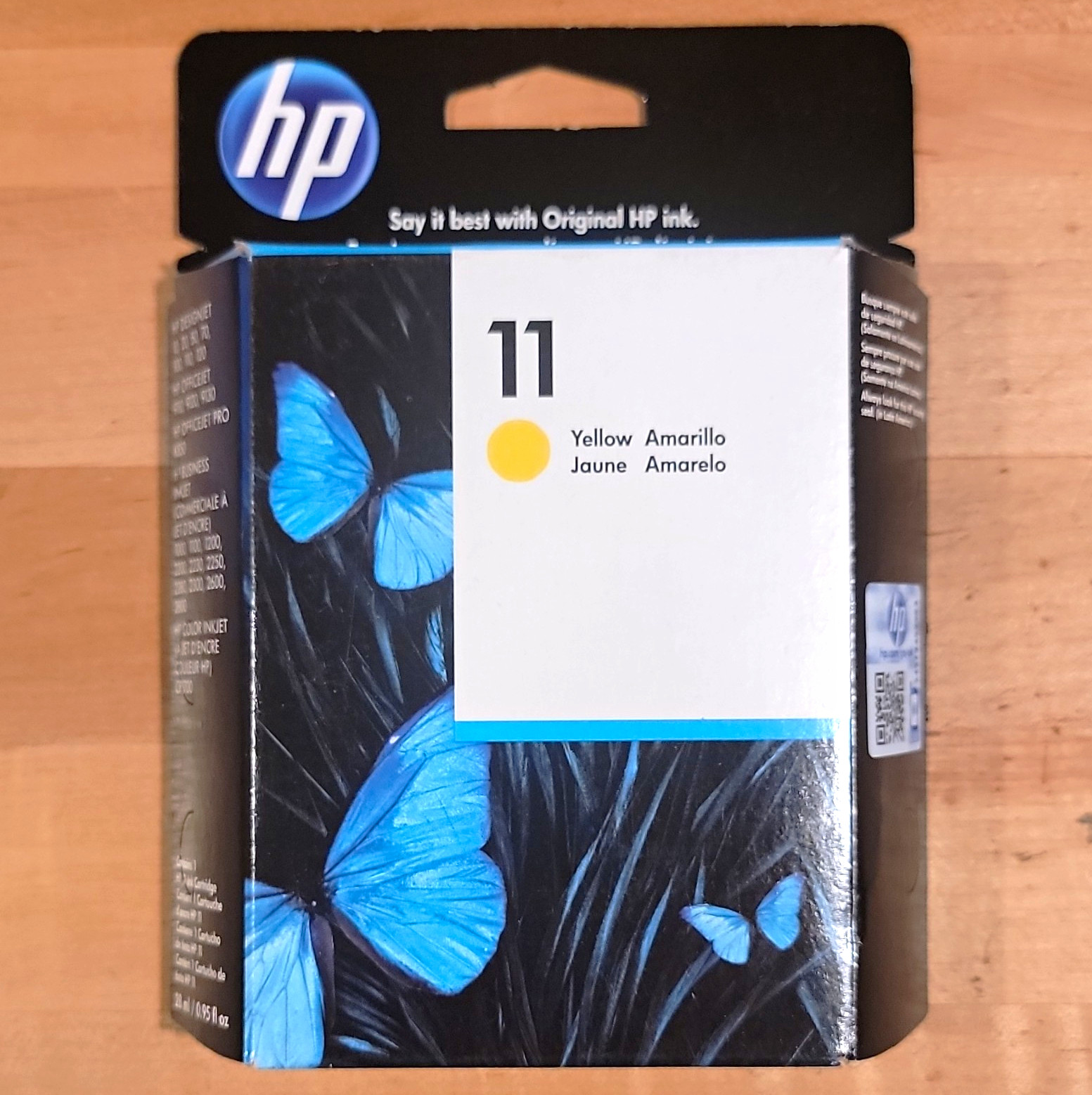 HP 11 Genuine/Original Yellow Inkjet Ink Cartridge MPN C4838A 28 ml