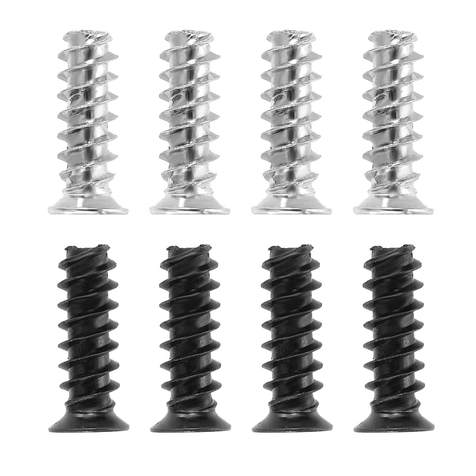 100Pcs, (50Pcs, of Each Color) Computer Case Fan Screws Kit for DIY Silver Black