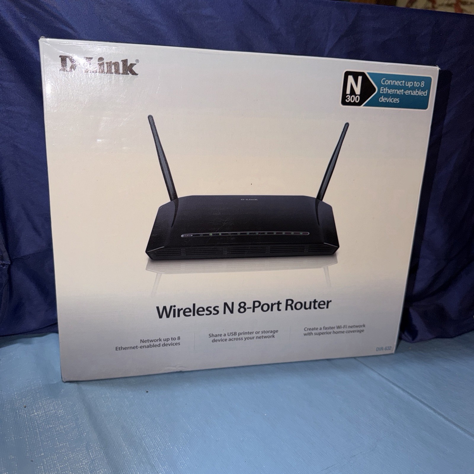 D-link Wireless Router DIR-632 - 8 Ethernet 10/100 Ports and WiFi - Brand New