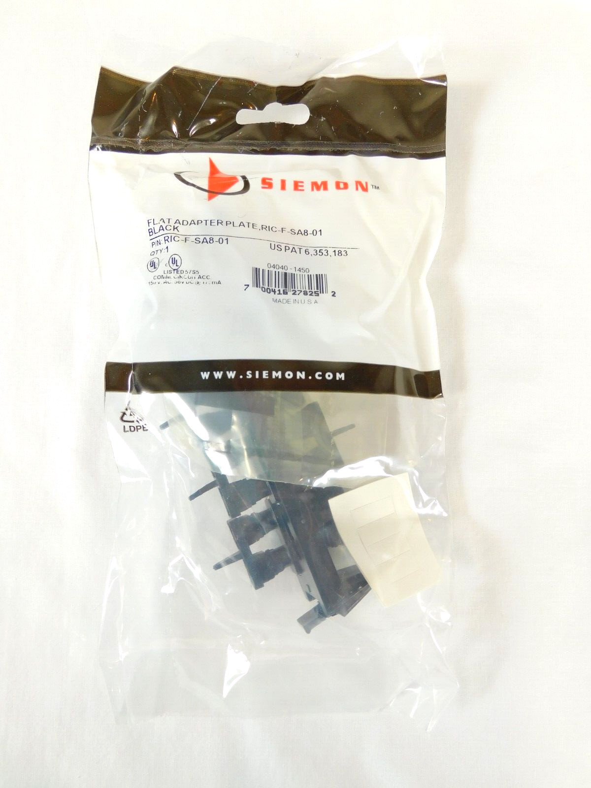 Fiber Adapter Plate RIC-F-SA8-01 Siemon Quick Pack 8 Fiber ST - QUANTITY OF 12