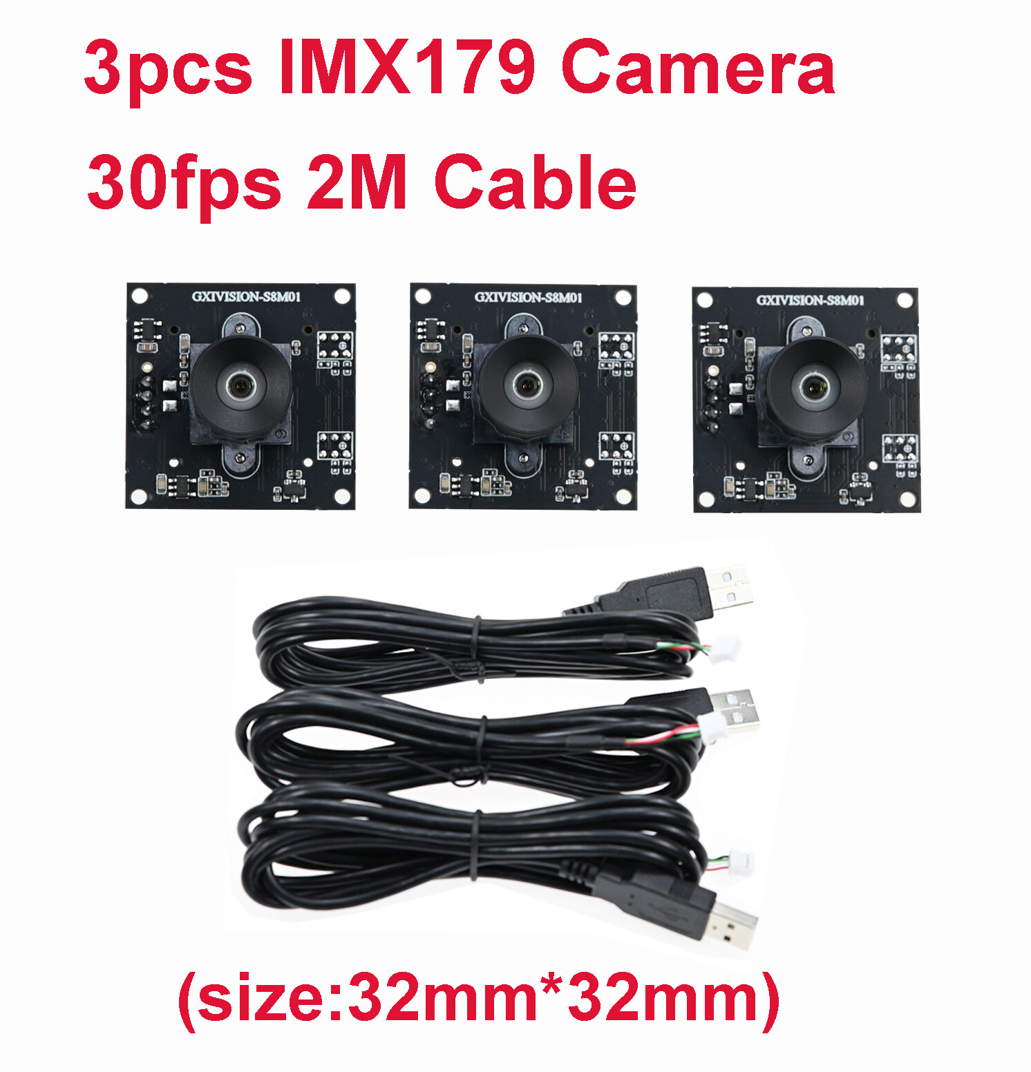 GXIVISION IMX179 30fps 2M Cable No Distortion USB Cmaera Module Autodarts.io