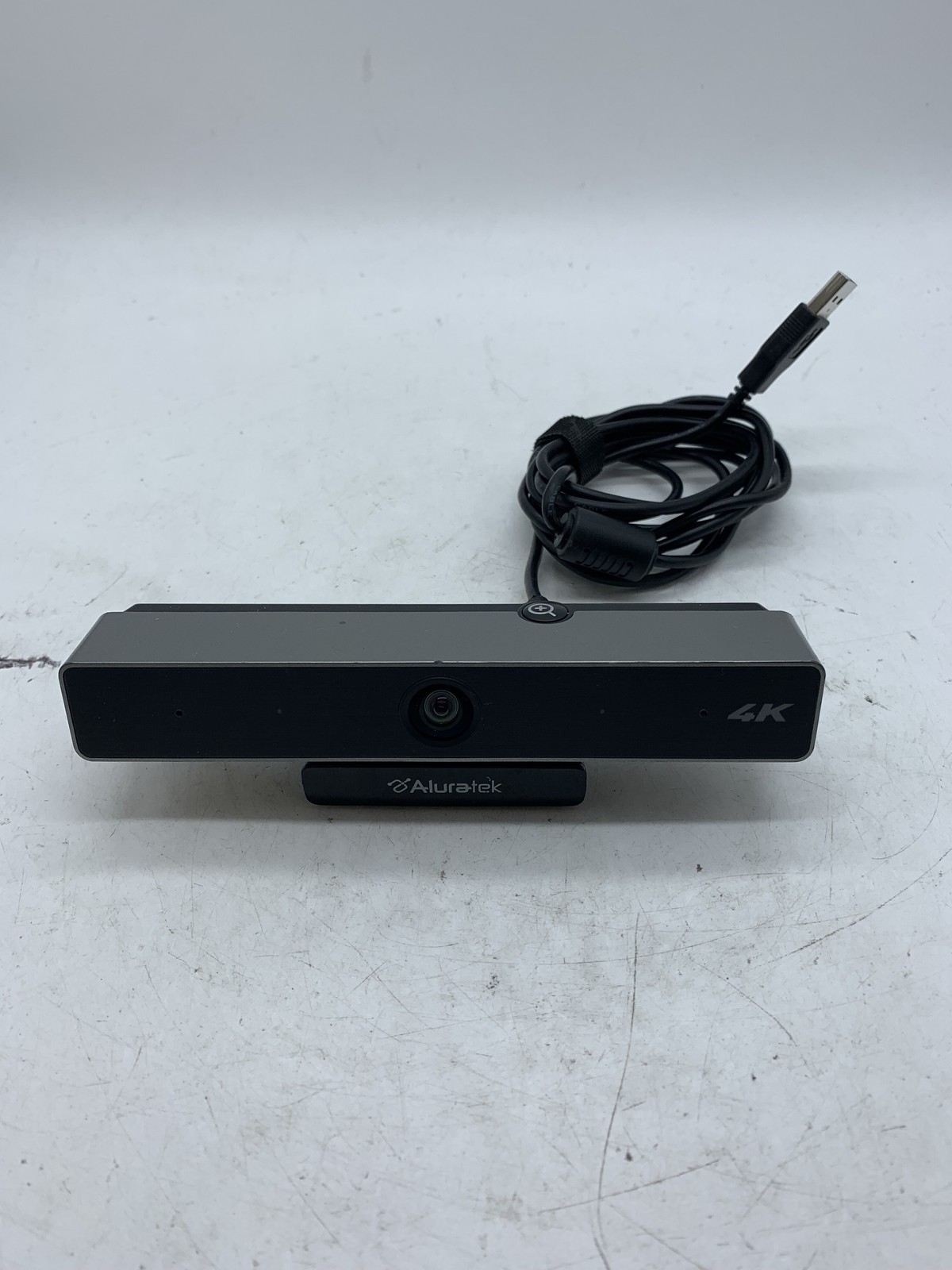 Aluratek 4K HD Webcam Model AWC4KF Silver/Black w/ Cable ~ 