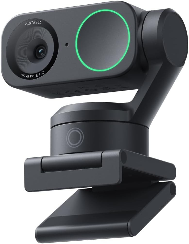 Insta360 - Link 2 PTZ 4K Webcam for Conferencing, Gaming & Streaming, 1/2" Se...