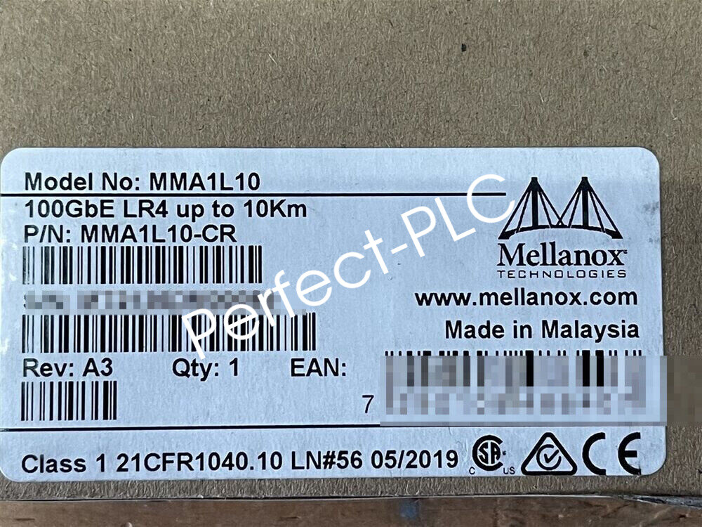 Mellanox MMA1L10-CR Optical Transceiver 100GbE QSFP28 LC-LC LR4 to 10km New