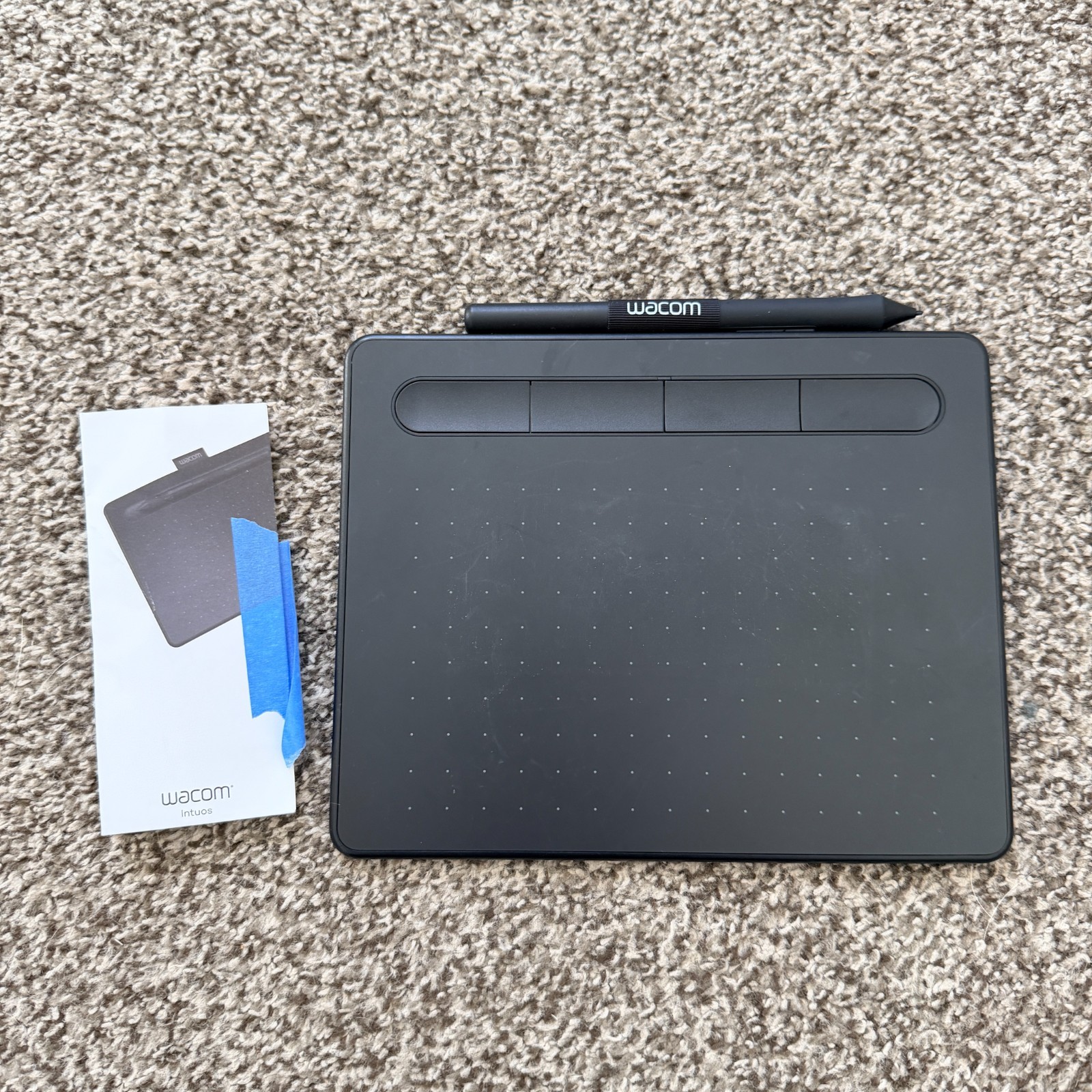 Wacom Intuos CTL-4100 Small Drawing Tablet, USB Wire, Stylus Tested Works