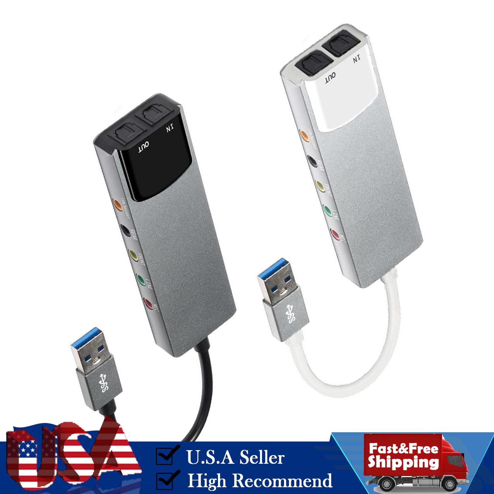 New Aluminum Alloy USB Optical Fiber SPDIF Card Supports AC-3 DTS 5.1 Channel