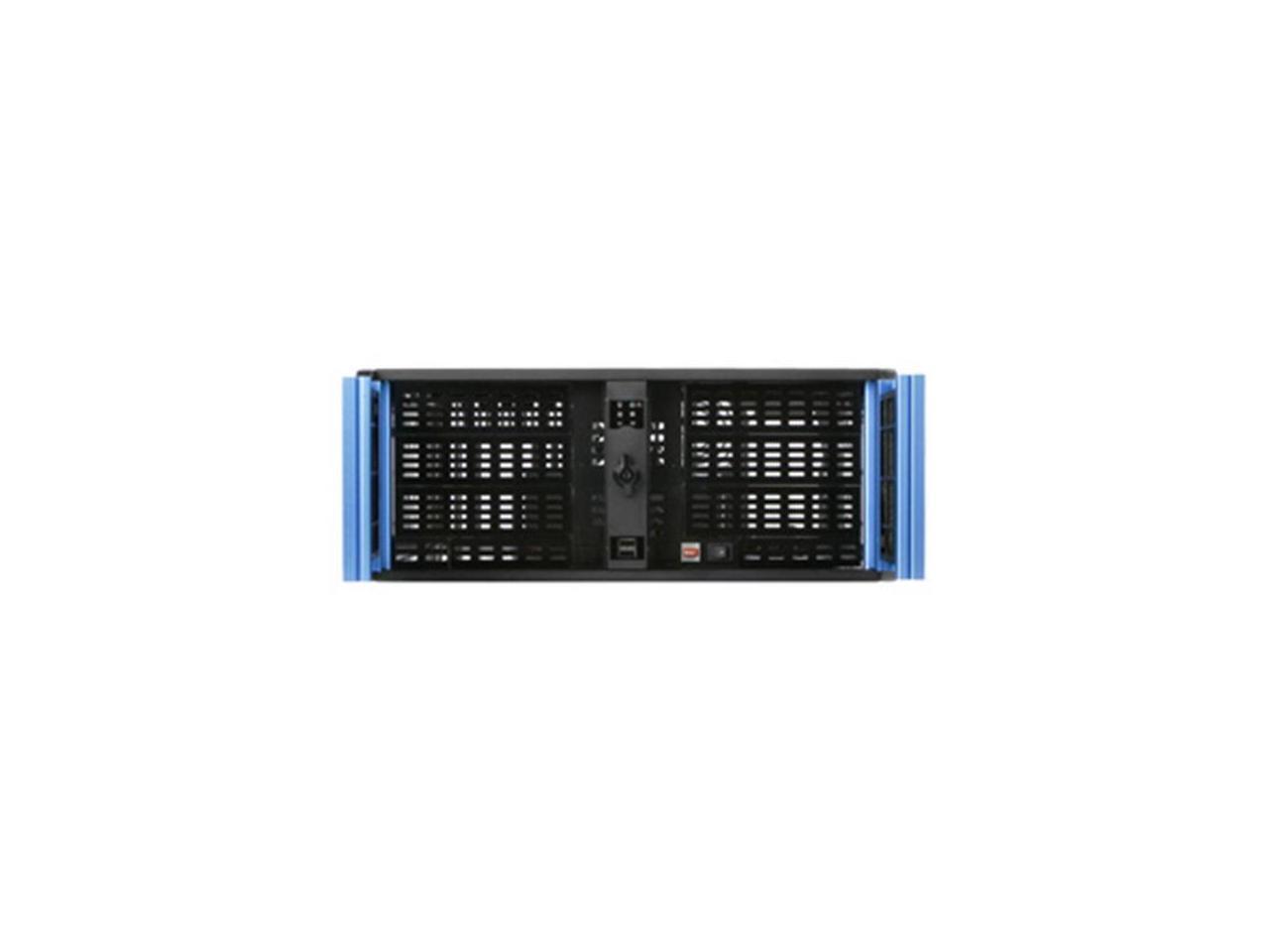 iStarUSA D-400-6-Blue Steel 4U Rackmount Compact Stylish Server Chassis