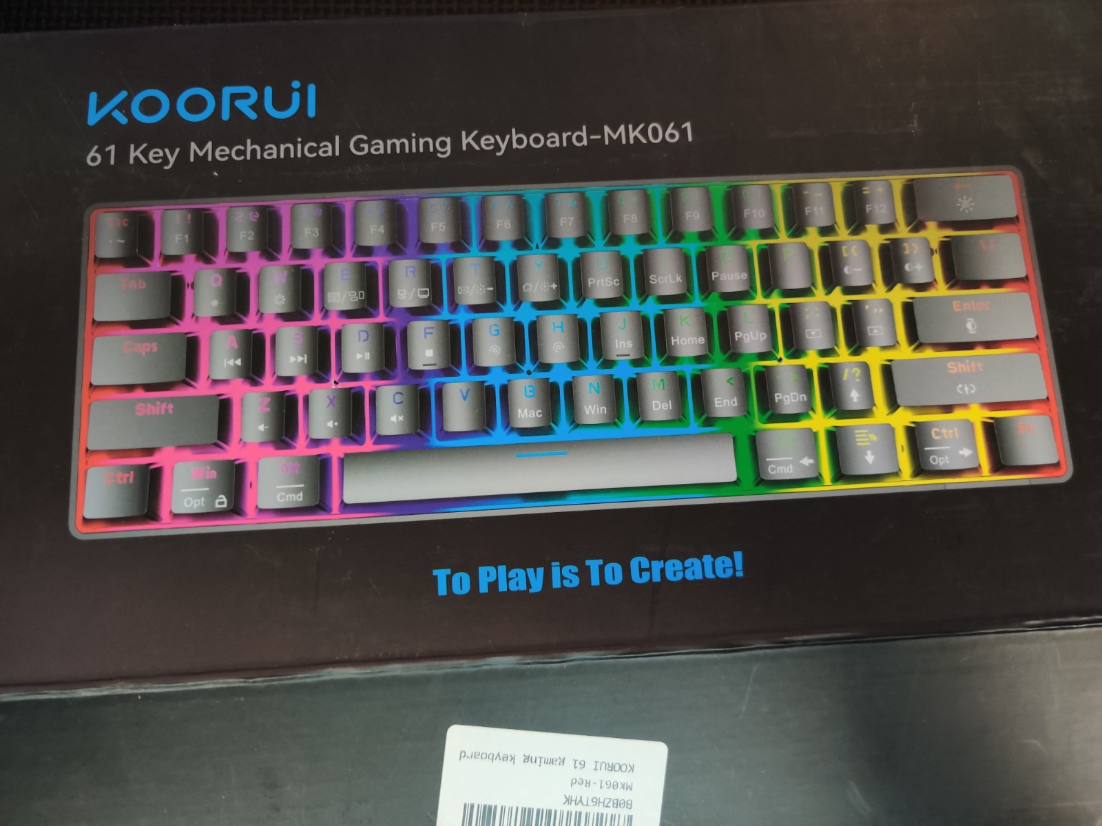 Koorui Gaming 61 Key Keyboard