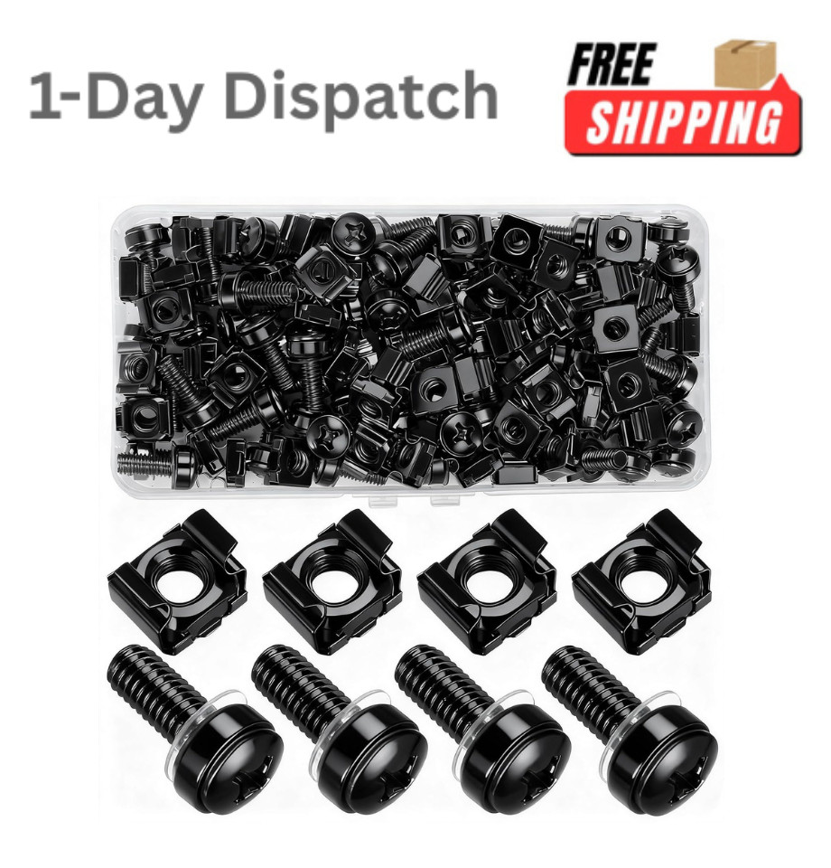 40 Pcs/20 Set Rack Mount Screws and Cage Nuts for Server Rack Cabinet