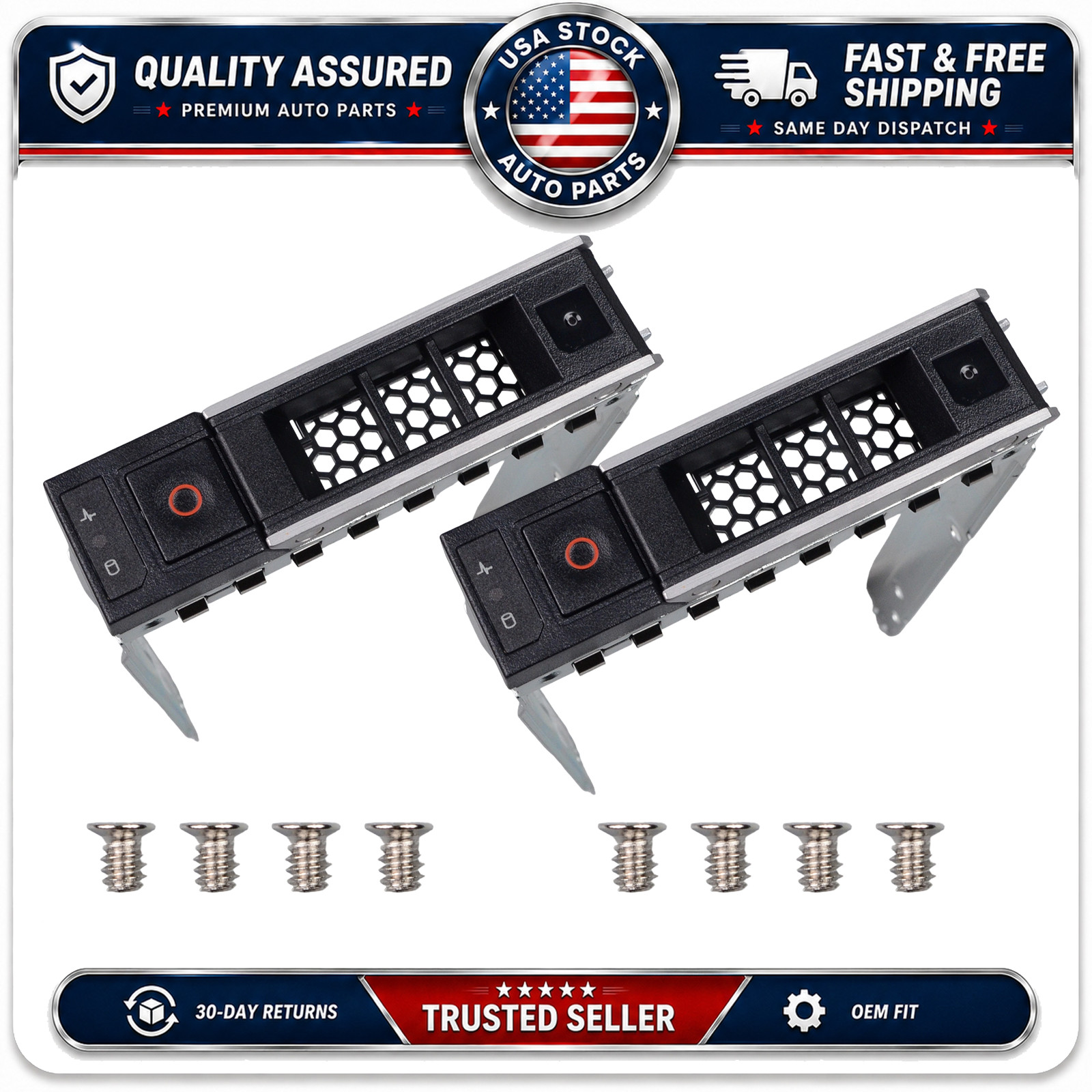 2PCS for Dell PowerEdge Server X7K8W 3.5 Inch Replacement Hard Drive Tray Caddy