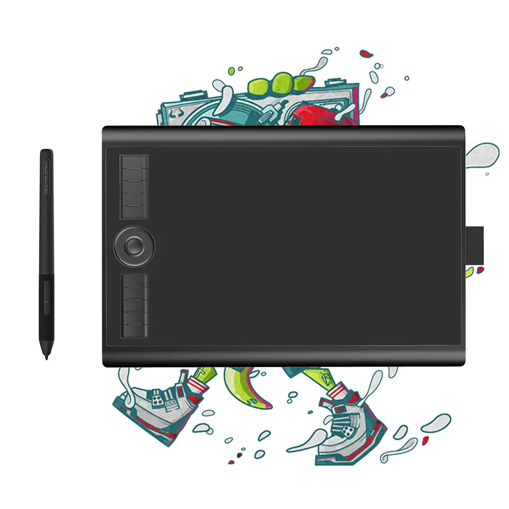 GAOMON M10K PRO Graphics Drawing Tablet 10x6.25" Tilt 8192 Levels 10 Keys