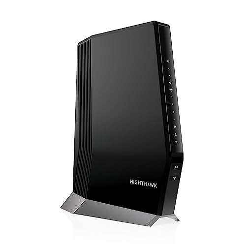 BLACK - NETGEAR NIGHTHAWK CABLE MODEM AND WIFI 6 ROUTER COMBO CAX80