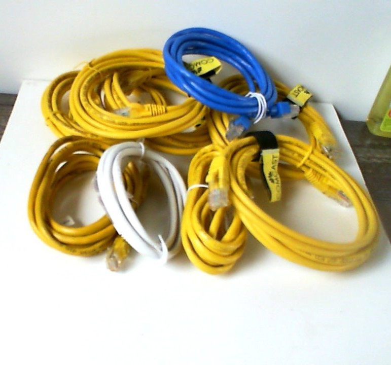 Lot of 6 Cat 5 RJ-45 Cables