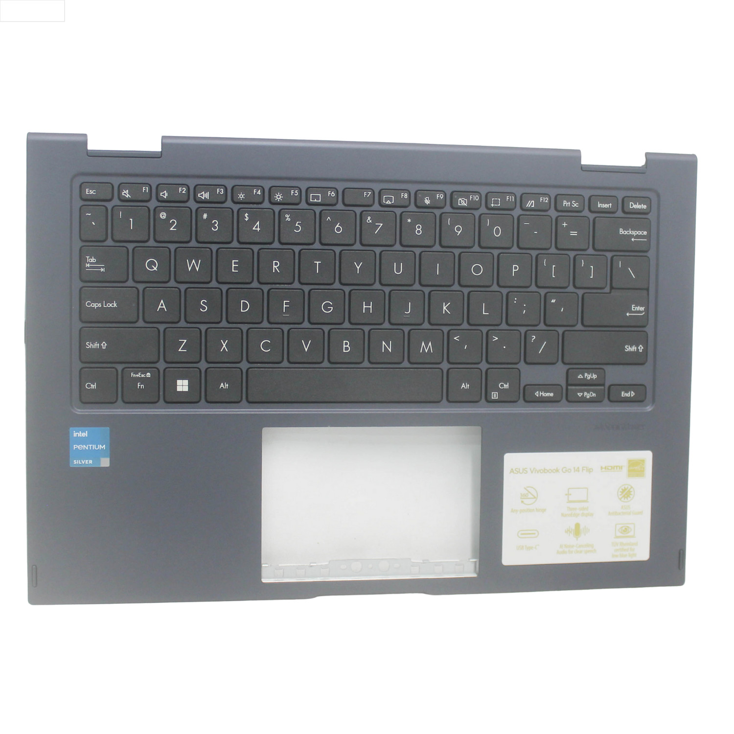 90NB0VK1-R31US0 ASUS PALMREST TOP COVER W/KB TP1400KA-1B VIVOBOOK GO 14 -GRADE A