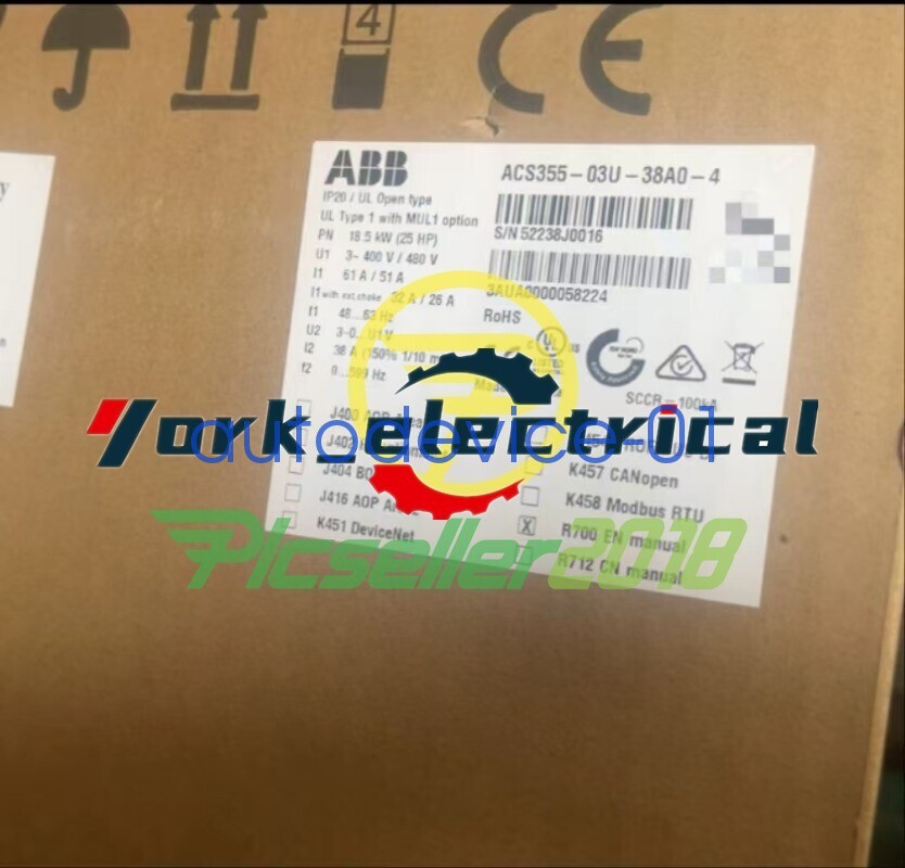 1PC ACS355-03E-38A0-4 18.5KW NEW ABB Frequency Converter DHL/FedEx