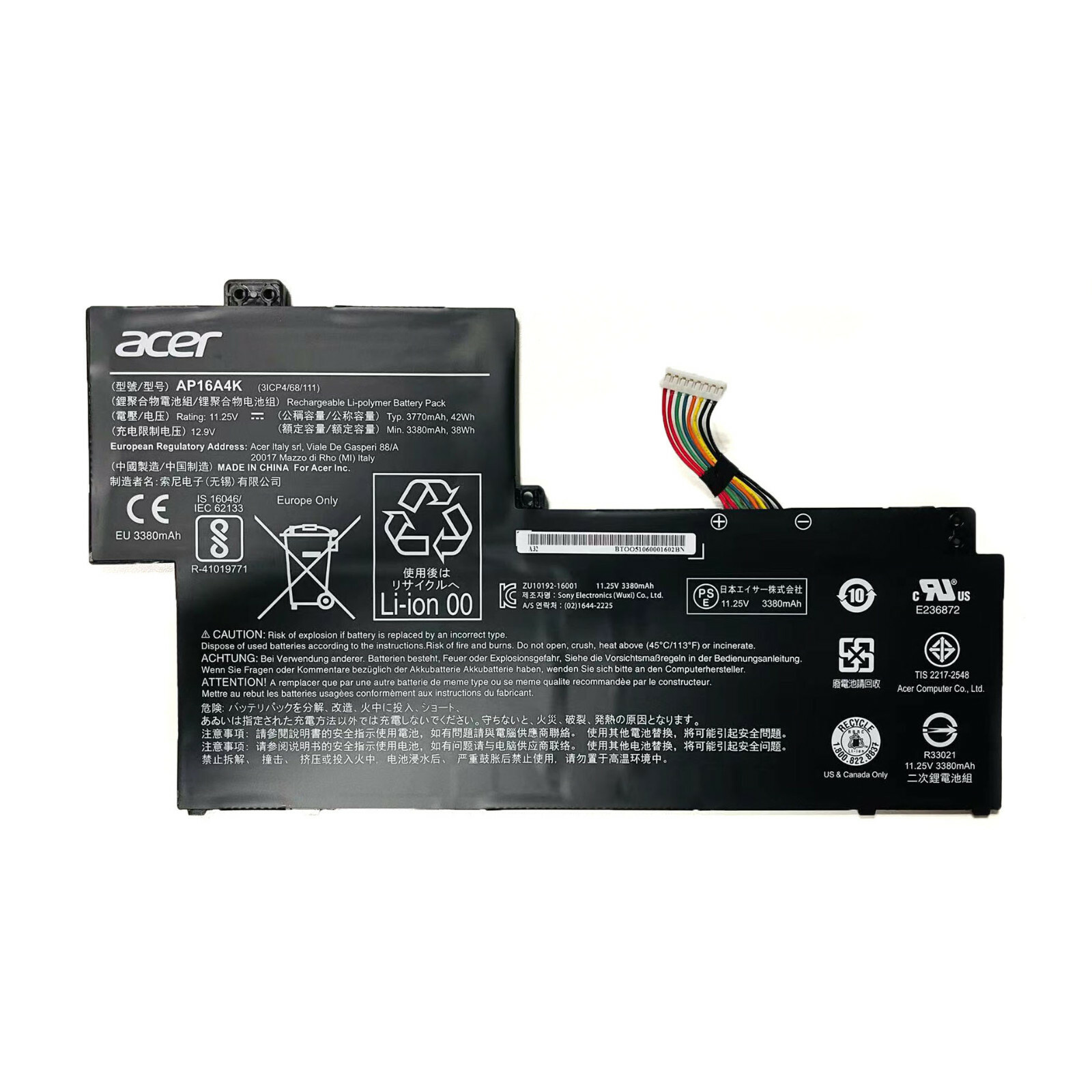 AP16A4K Battery For Acer Swift SF113-31-P865 SF11 ASPIRE 11 AO1-132 N16Q9 NE132