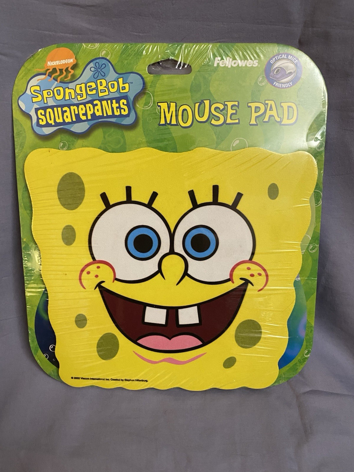 2002 NEW SpongeBob SquarePants Yellow Computer Mouse Pad Nickelodeon RARE