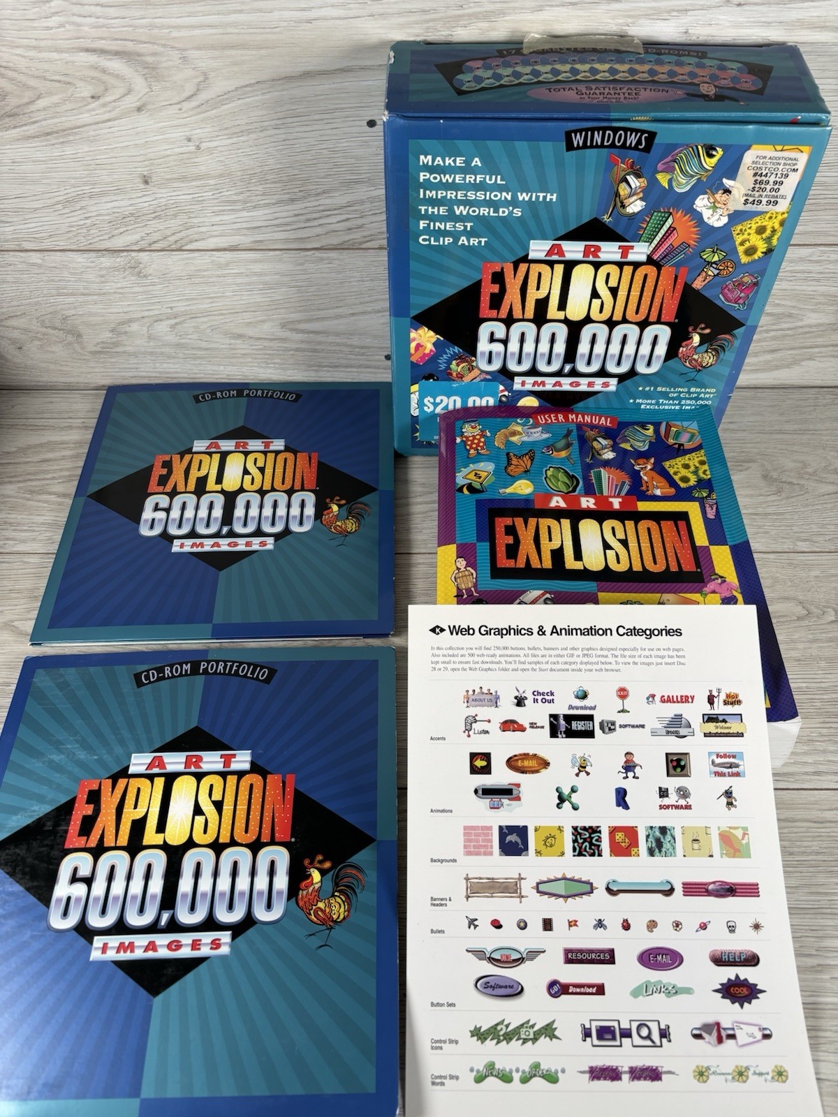 Nova Development Art Explosion 600,000 Images Software Windows CDs & Manual