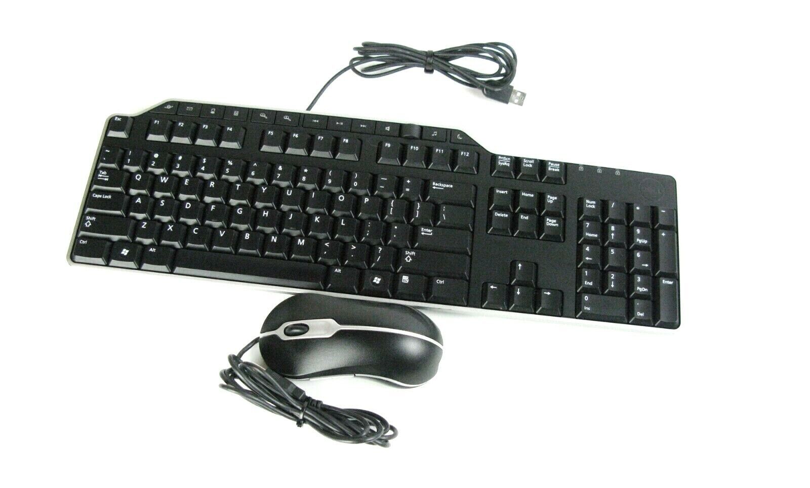 DELL KB522 Multimedia Wired USB Keyboard With DELL MOA8BO Wired USB Mouse