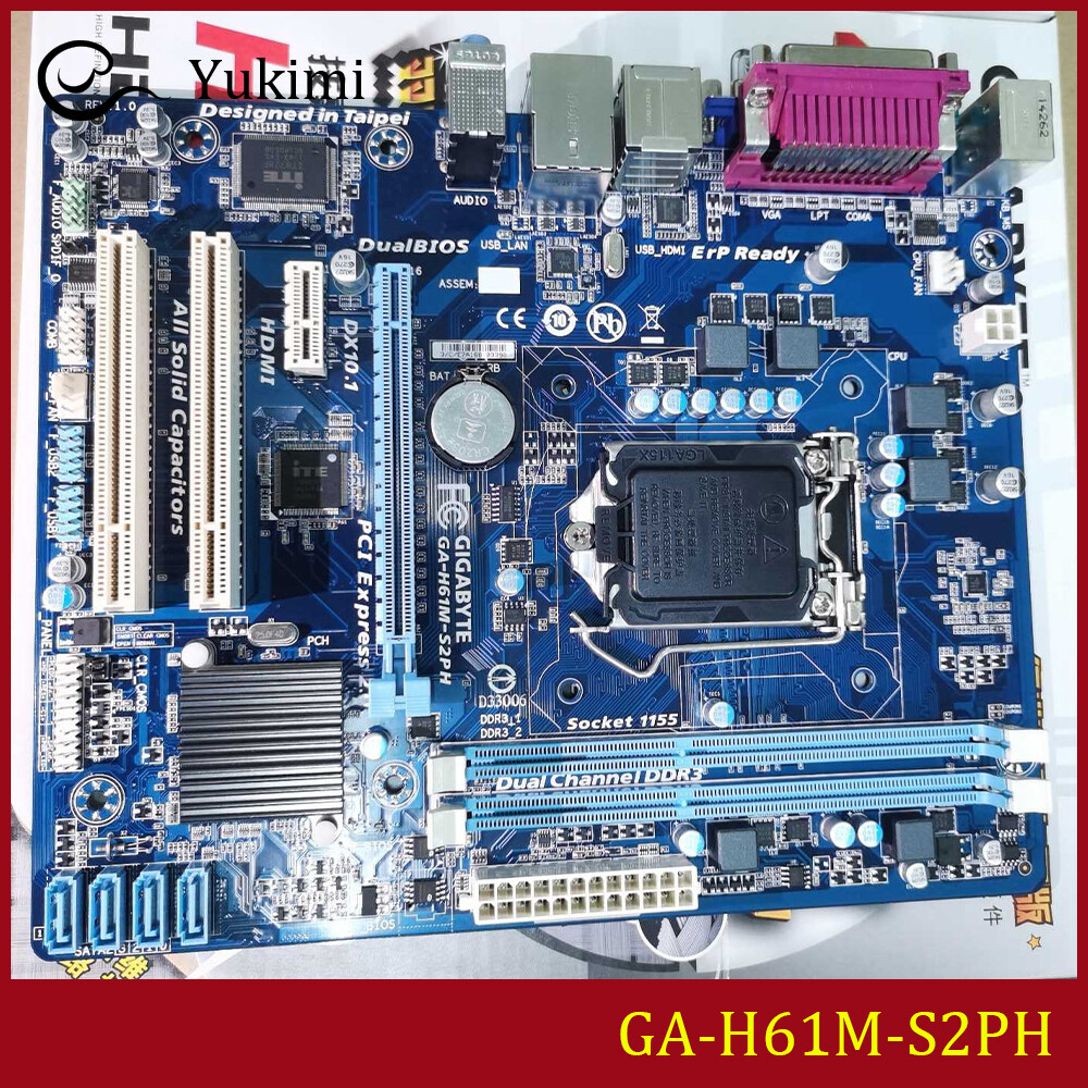 FOR GIGABYTE GA-H61M-S2PH DDR3*2 16GB HDMI D-Sub Micro ATX Ｍotherboard Test OK