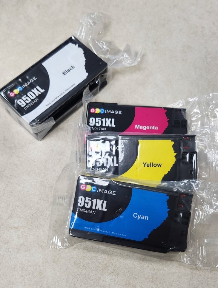 Lot OF 4  GPC Image SEALED  951XL & 950 XL Cyan Yellow Magenta Ink