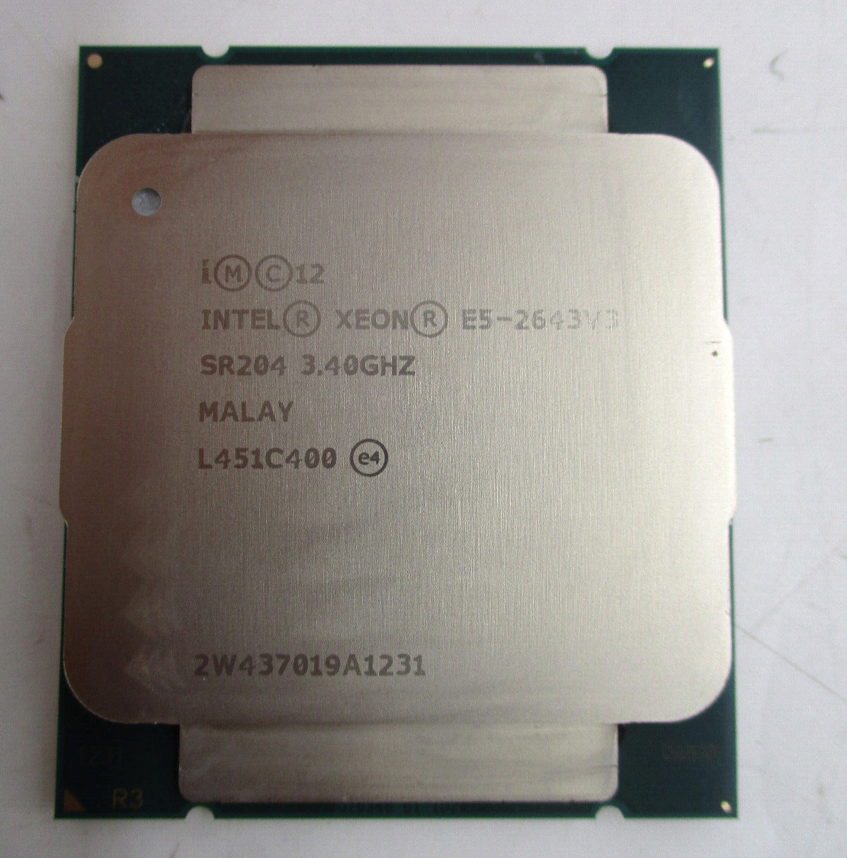 Intel Xeon E5-2643V3 3.40Ghz 6-Core 20MB LGA 2011-3 Processor P/N: SR204 Tested
