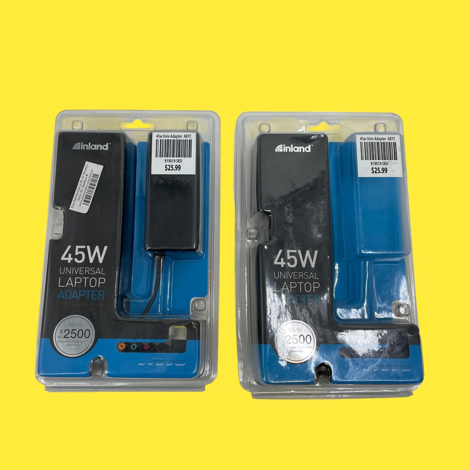 Lot of 2 Inland FSP045-RBCN3 USB-C 45W 19V 2.37A AC Adapter Charger#4072 Z65/351