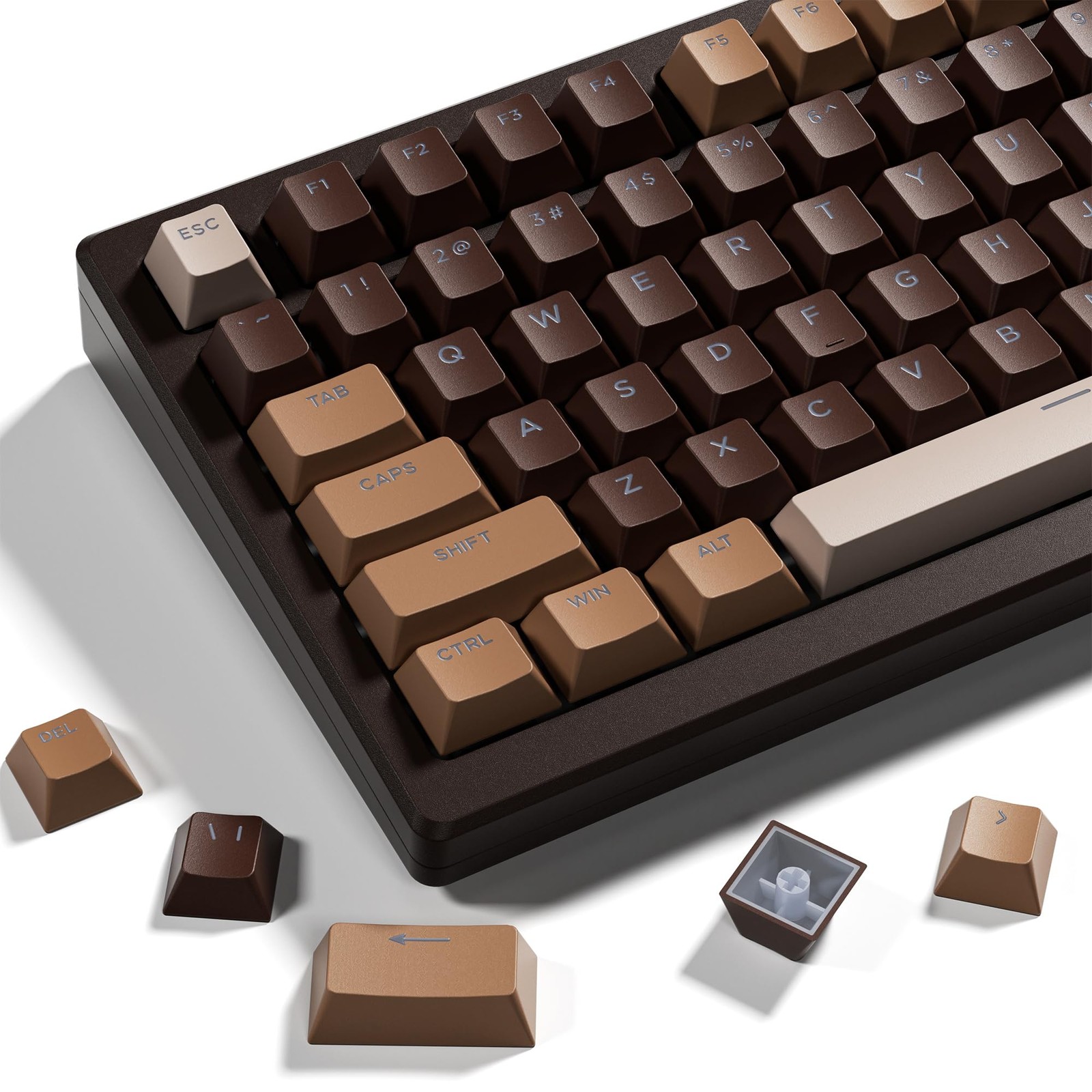 XVX Shine Through Keycaps -133 Keys Cherry Profile Double Shot PBT Keycaps Co...
