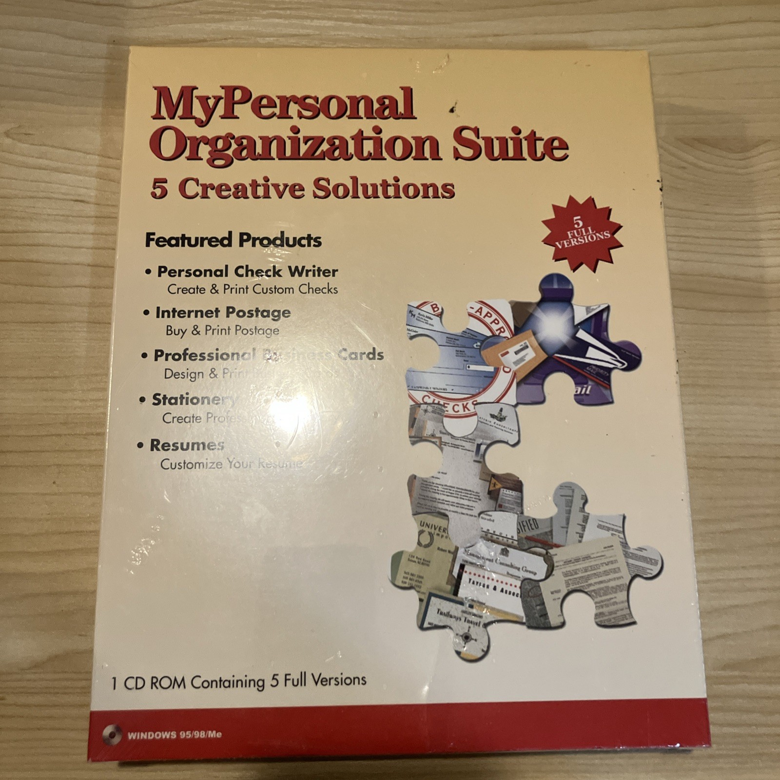 My Personal Organization Suite CD ROM Window 95/98/Me 