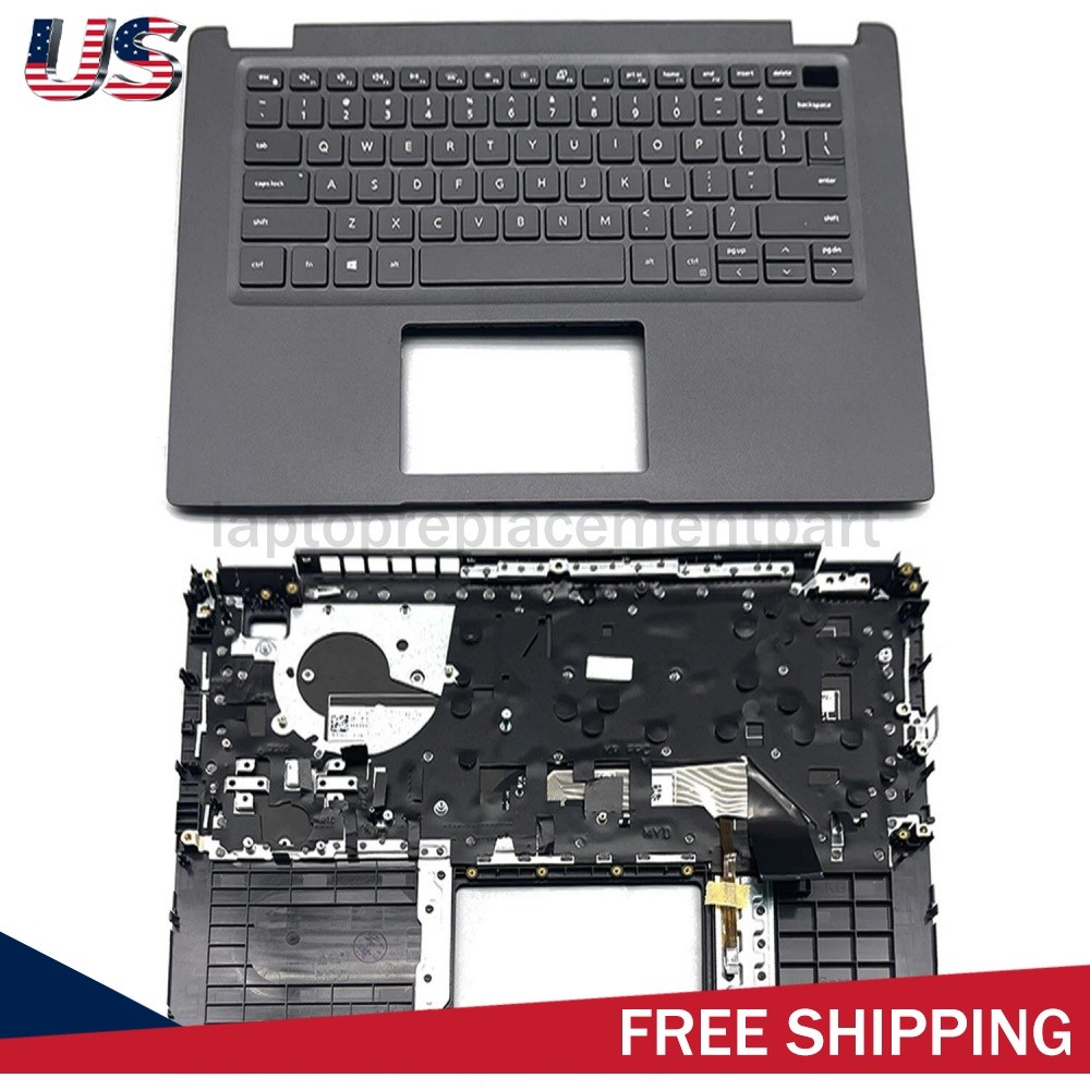 For Dell Latitude 3410 E3410 Palmrest Backlit Keyboard 0MC2P 00MC2P Top Cover US