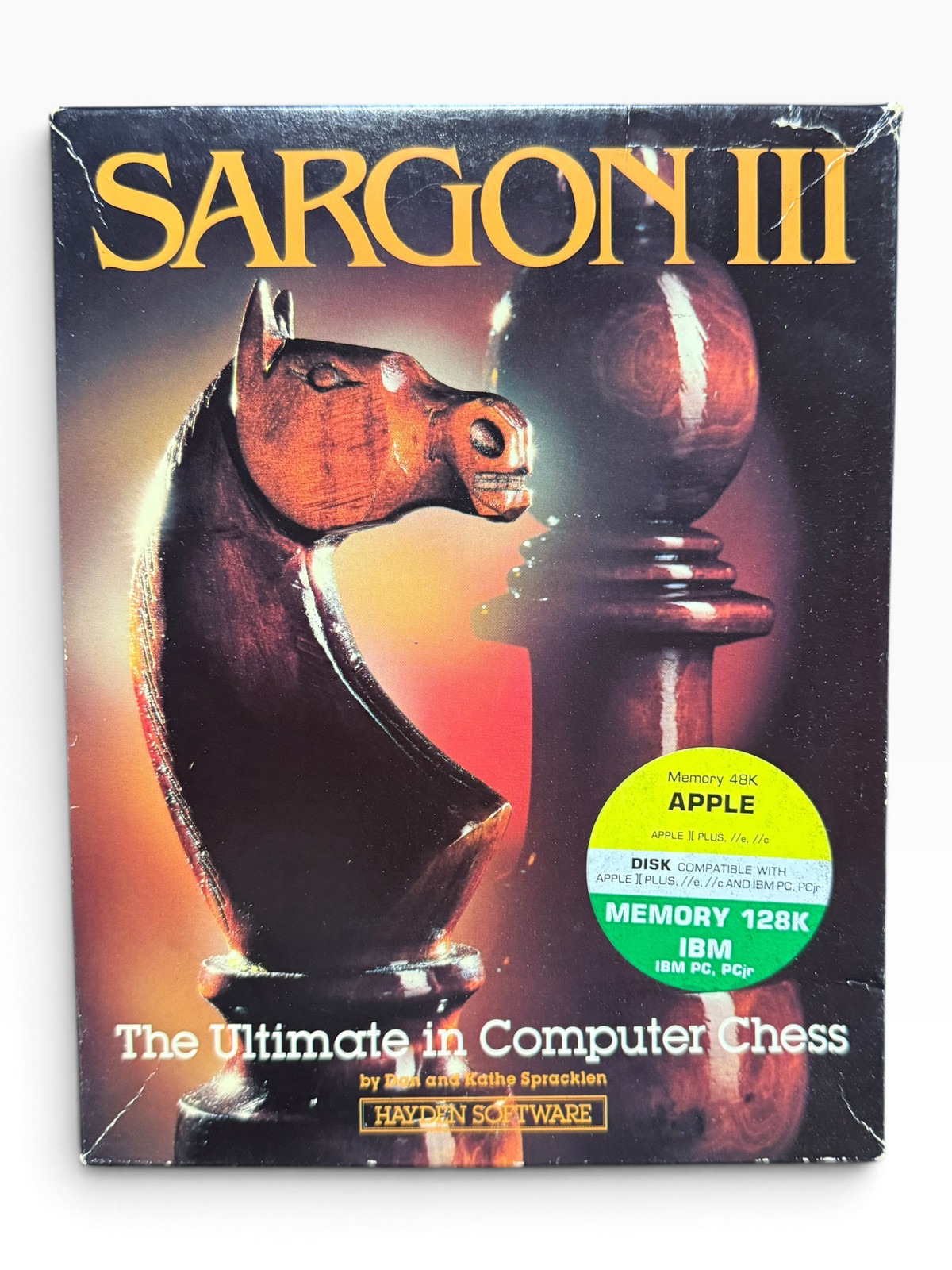 Hayden Software Sargon III Computer Chess Game Vintage Apple IBM Disk Software