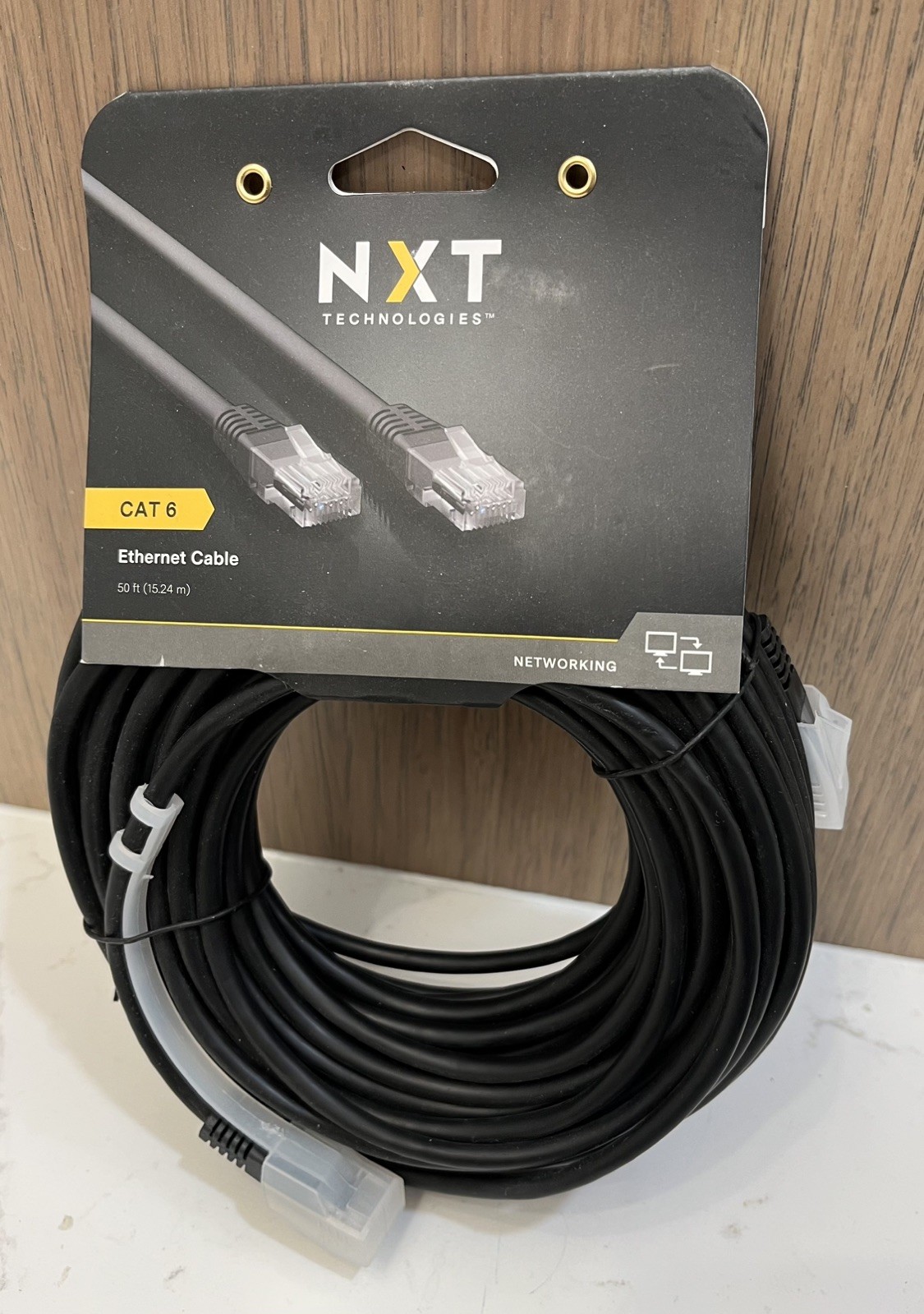 NXT Technologies CAT 6 RJ-45 Ethernet Cable  50ft Black New