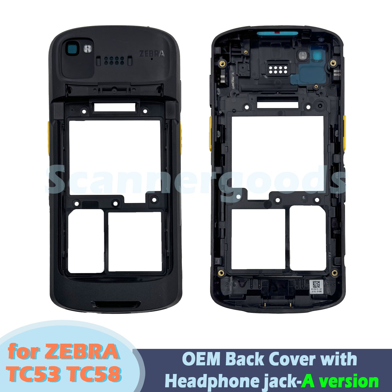 OEM New Back Cover A Version with headphone jack for ZEBRA TC53 TC58 Series
