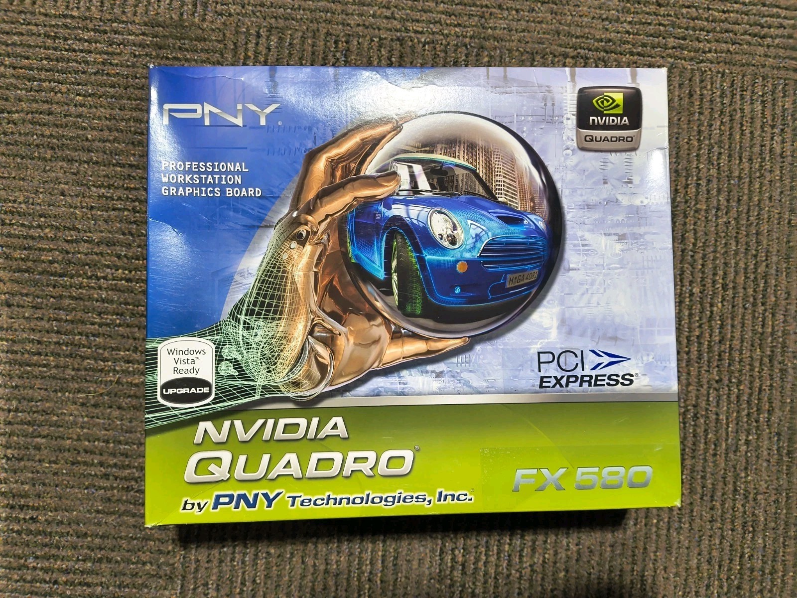 PNY NVIDIA Quadro FX 580 512MB PCIe Graphics Card w/ Box & Accessories, New