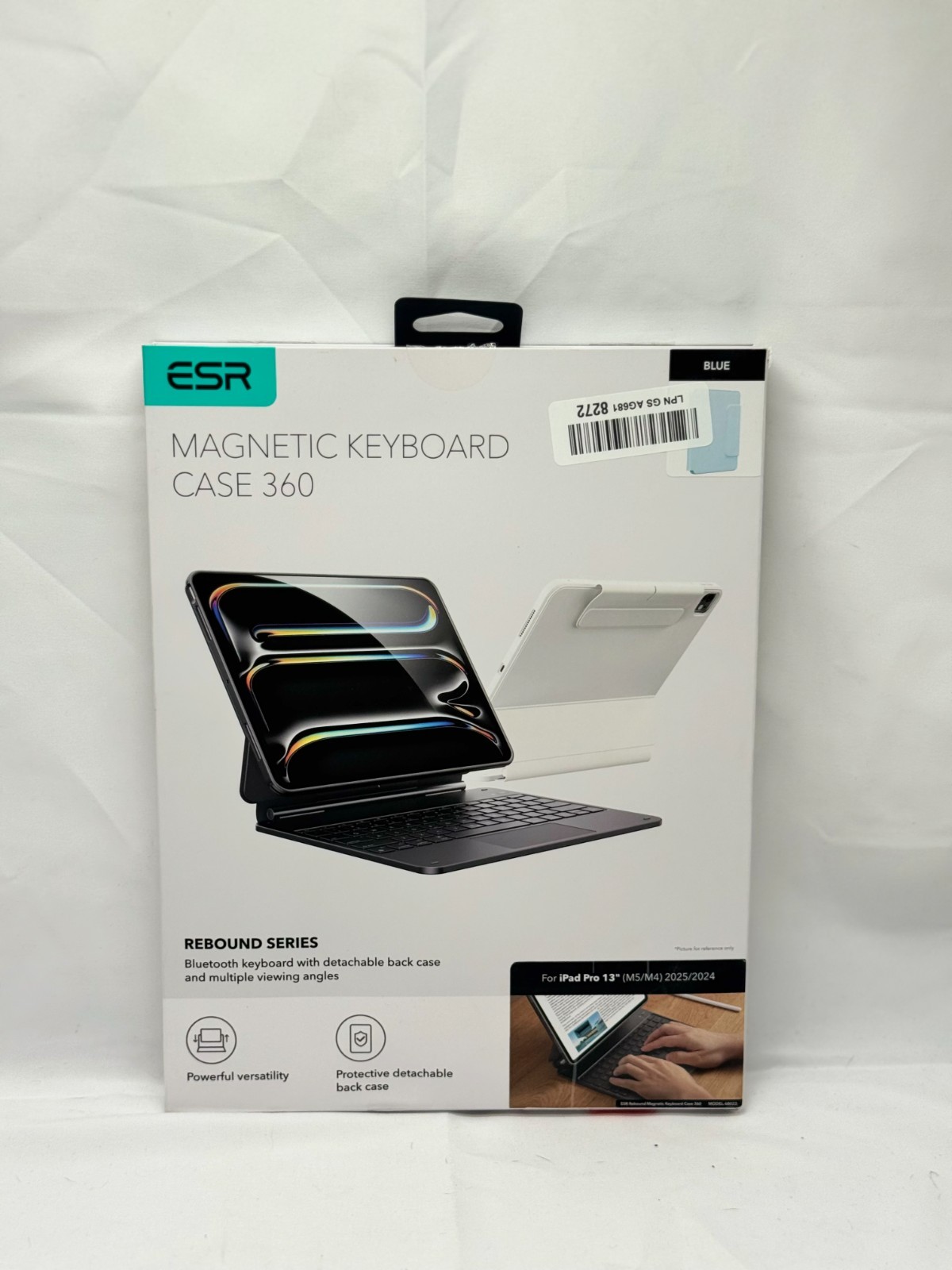 ESR Rebound 360 iPad Pro 13 Inch Case with Keyboard (M5/M4, 2025/2024) | Blue