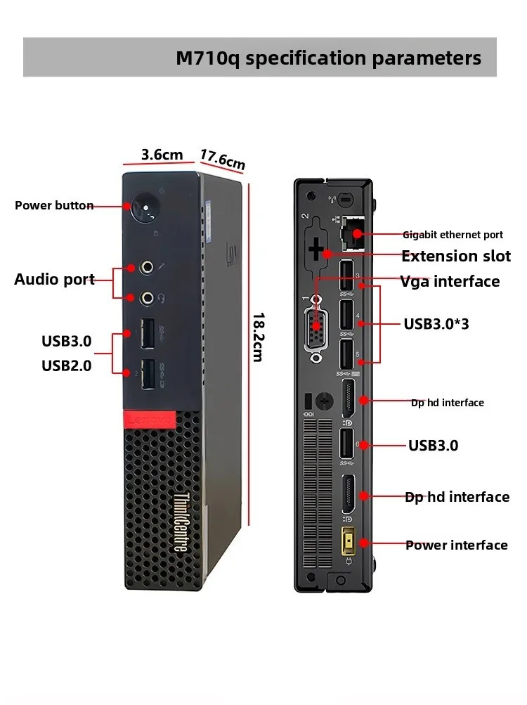 Lenovo ThinkCentre M710q Mini PC Small Form Factor Office Business Computer 2026