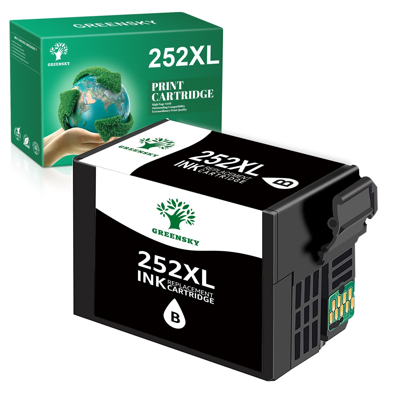 10PK T252XL 252 XL Ink Cartridge Replacement For Epson WorkForce WF-3620 WF-3640