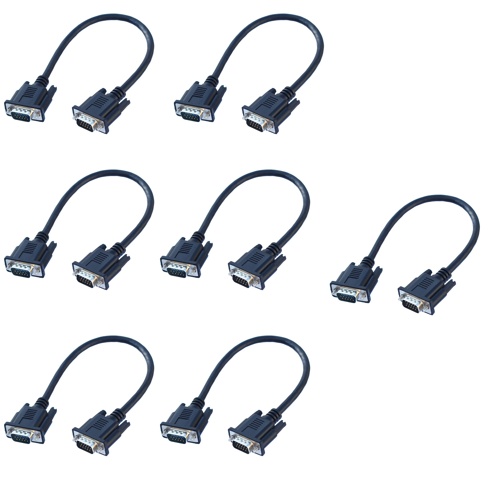 100pcs/pack VGA Computer Monitor Cable 15Pin Male to Male PC Screen Lead 30CM