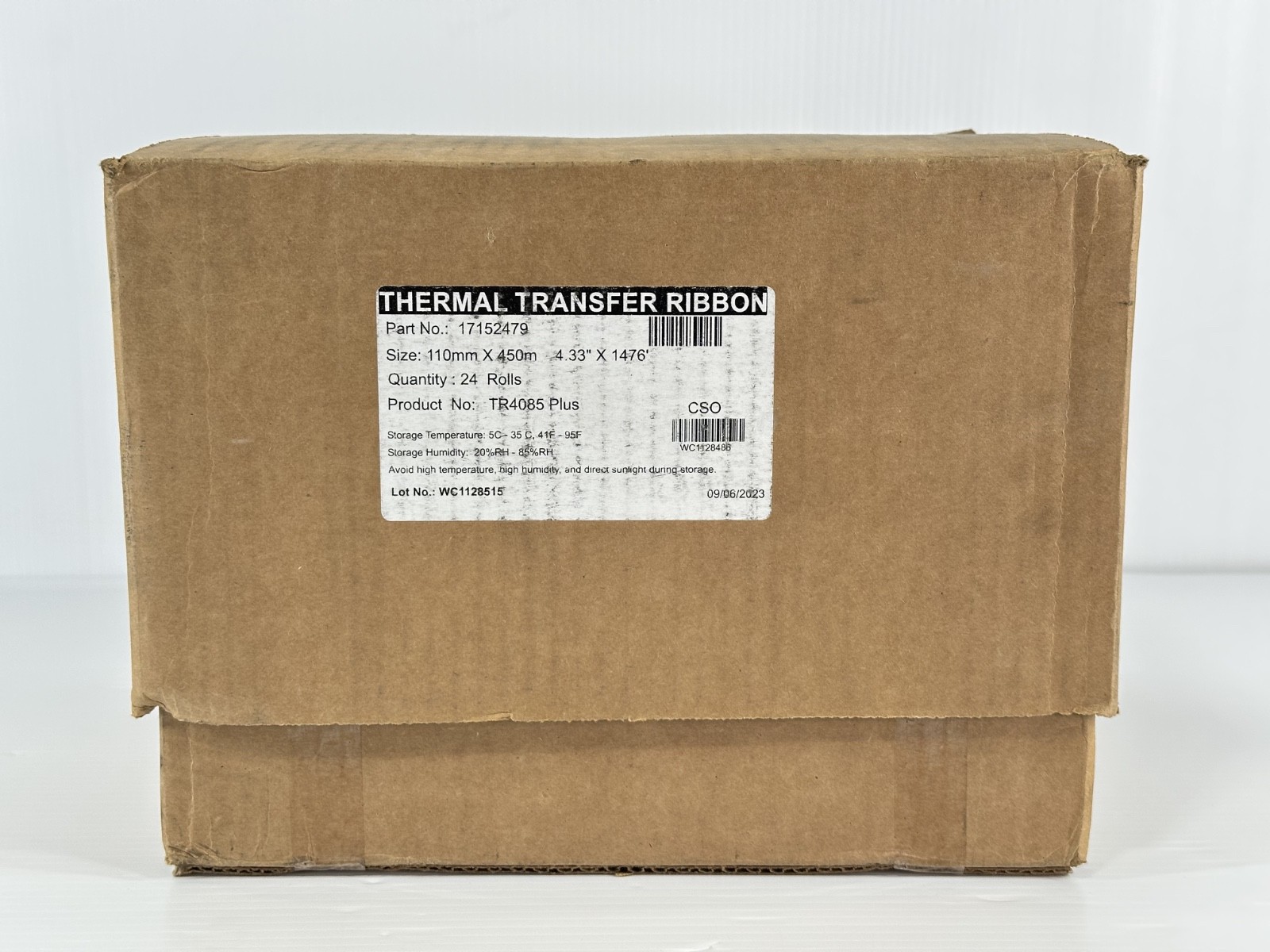 DNP TR4085plus Thermal Transfer Ribbon 110mm x 450m Lot of 24 New Open Box