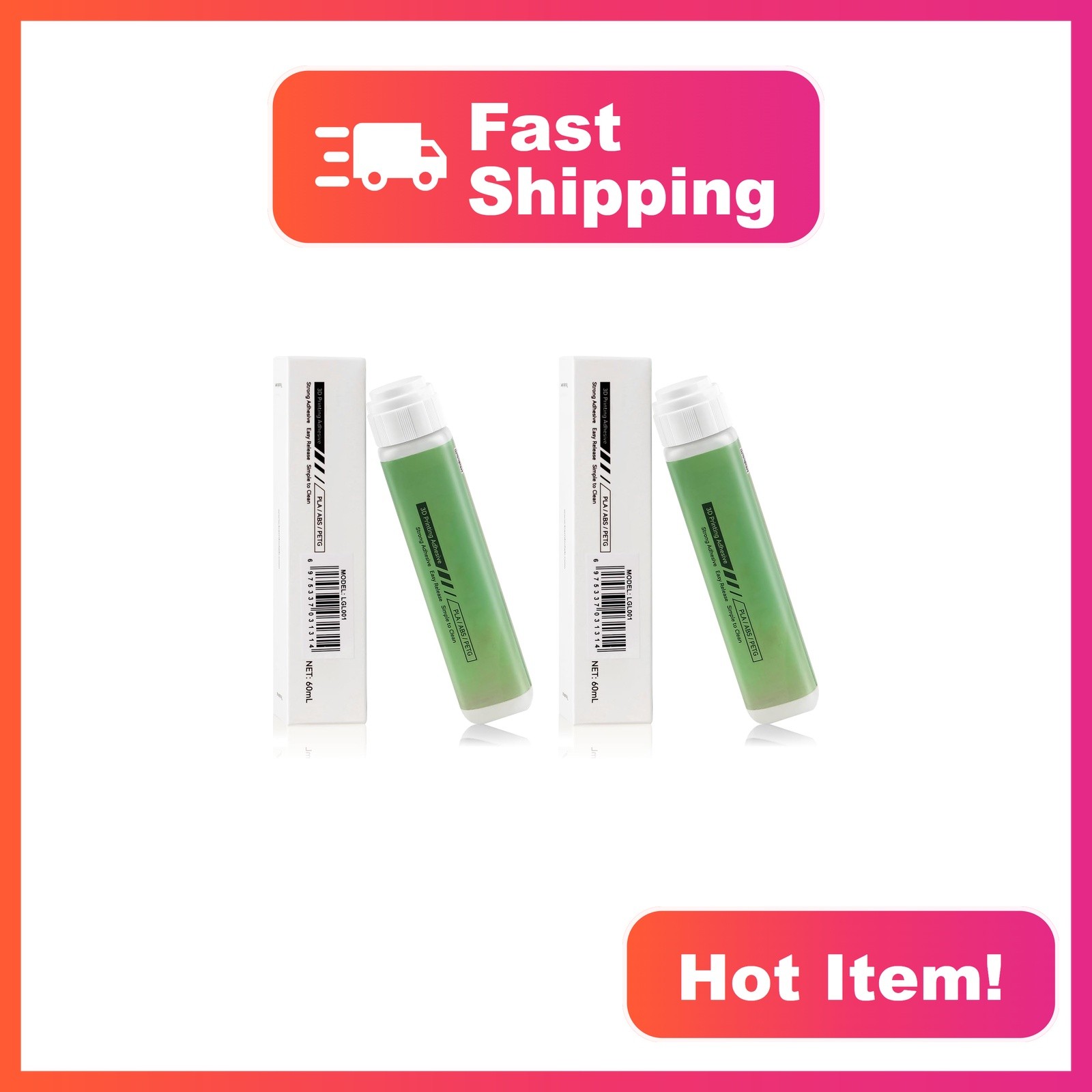 UniTak3D 3D Printer Adhesive Glue, 2 Pcs, 60ml