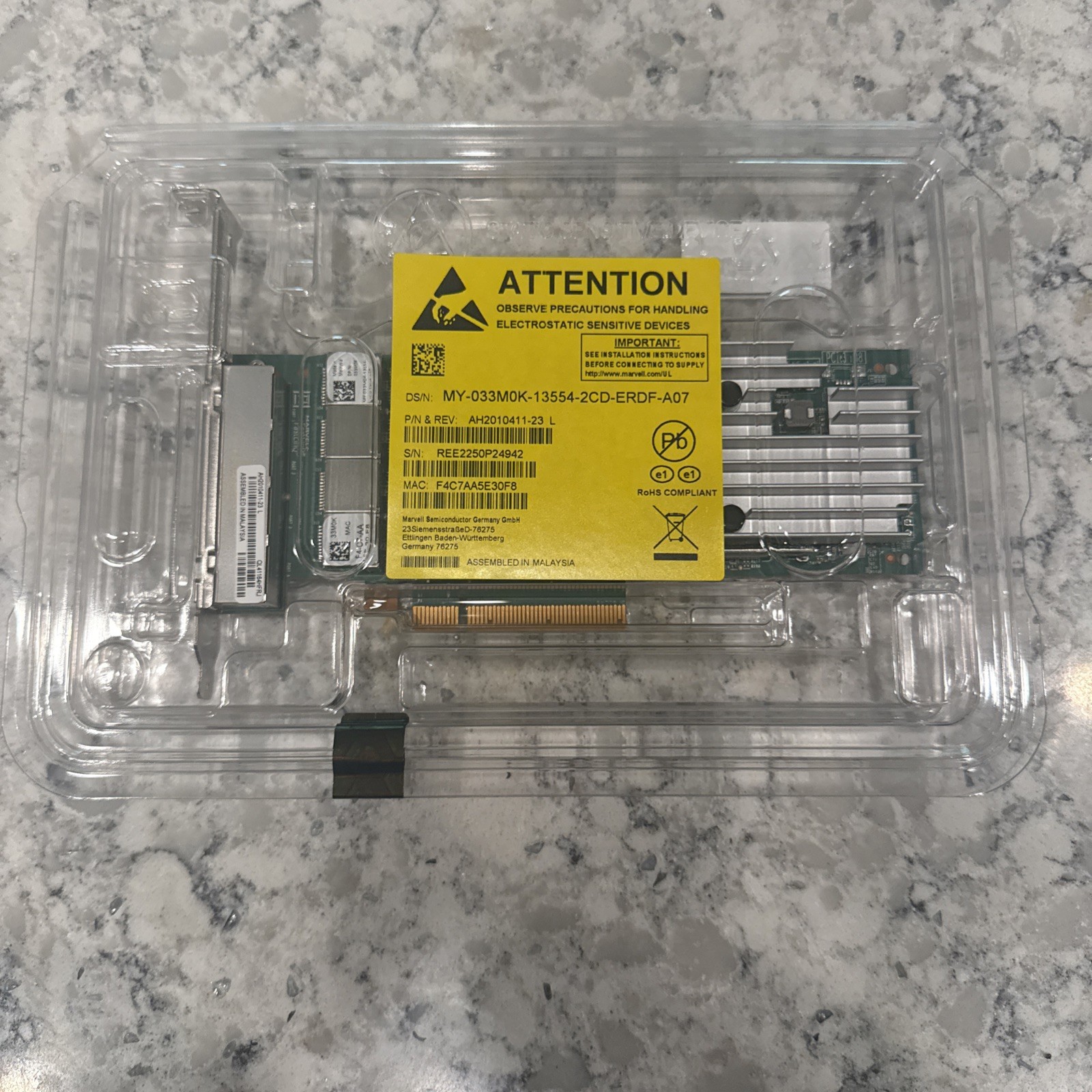 Marvell QL41184HFRJ Quad Port 10GbE Network Card 33MOK New