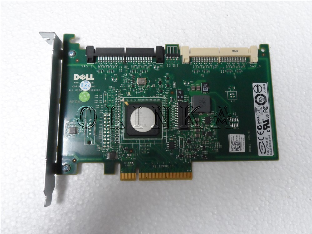 DELL POWEREDGE T310 SERVER 6/iR RAID PCI ADAPTER SAS SATA CONTROLLER JW063 YK838