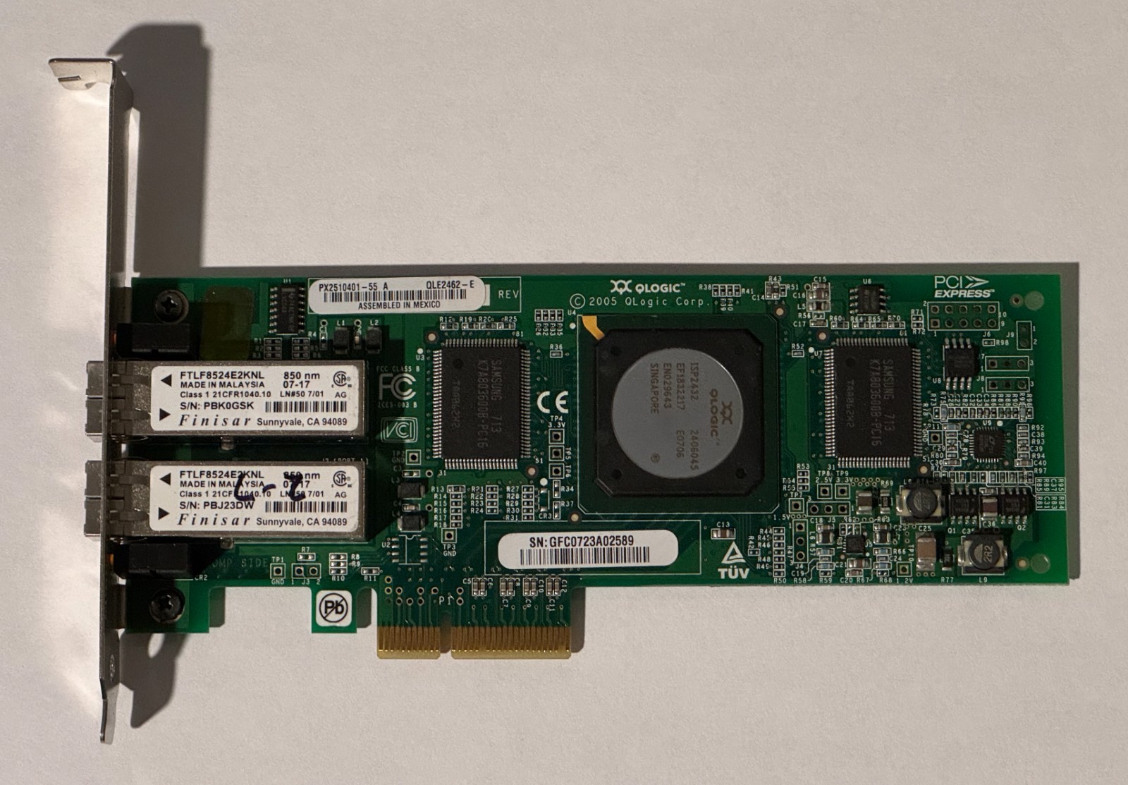 QLogic QLE2462 4Gbps Dual Port PCIe Fibre Channel HBA Adapter TESTED WORKING