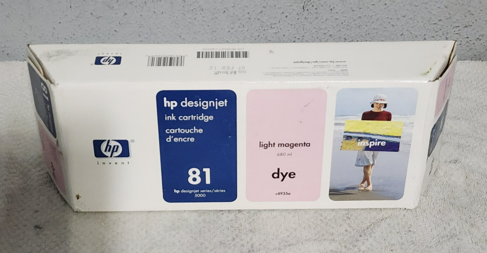 HP 81 Light Magenta C4935A Ink Cartridge Genuine New Sealed Box 680ML 2012