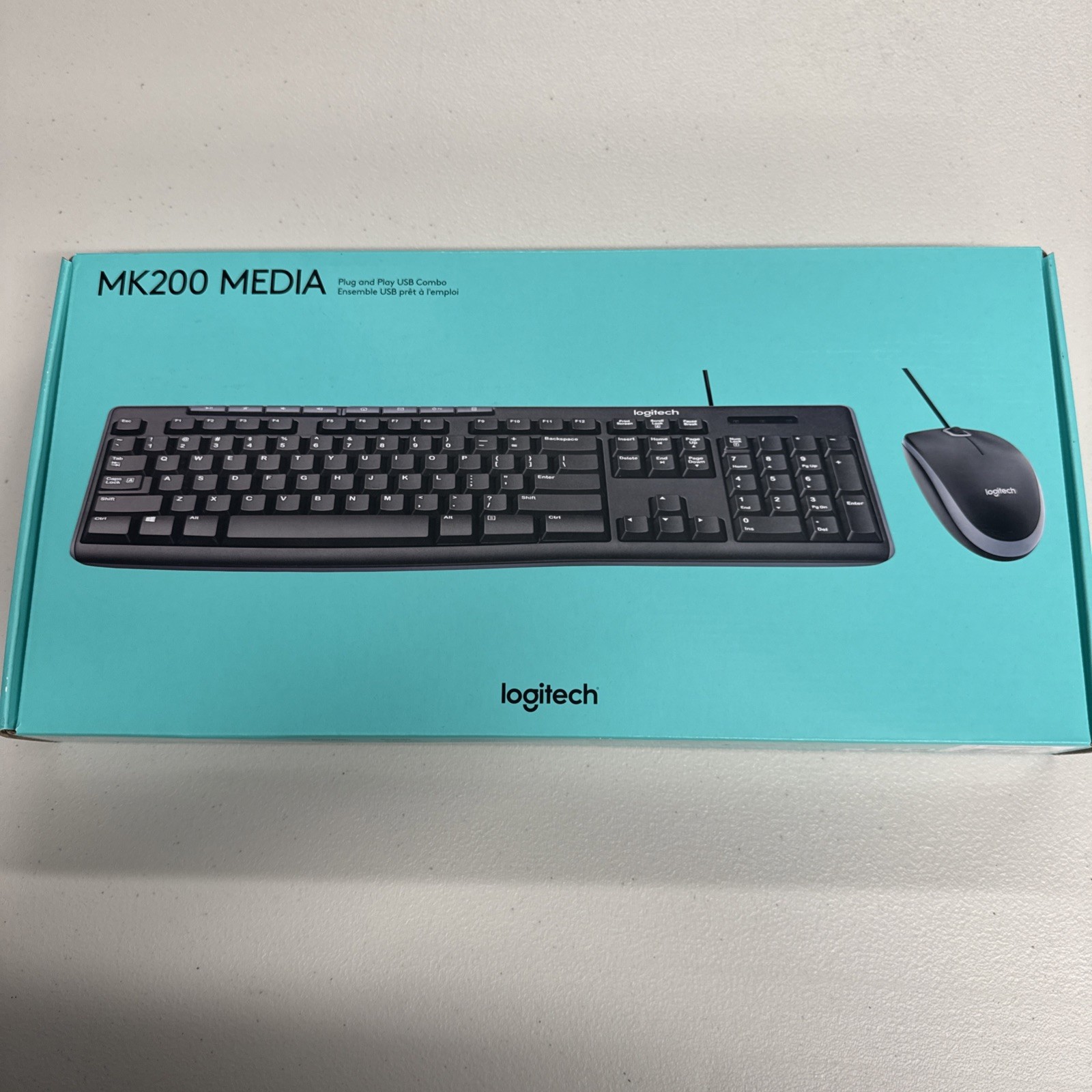 Logitech MK200 MEDIA Wired Keyboard & Mouse USB Combo
